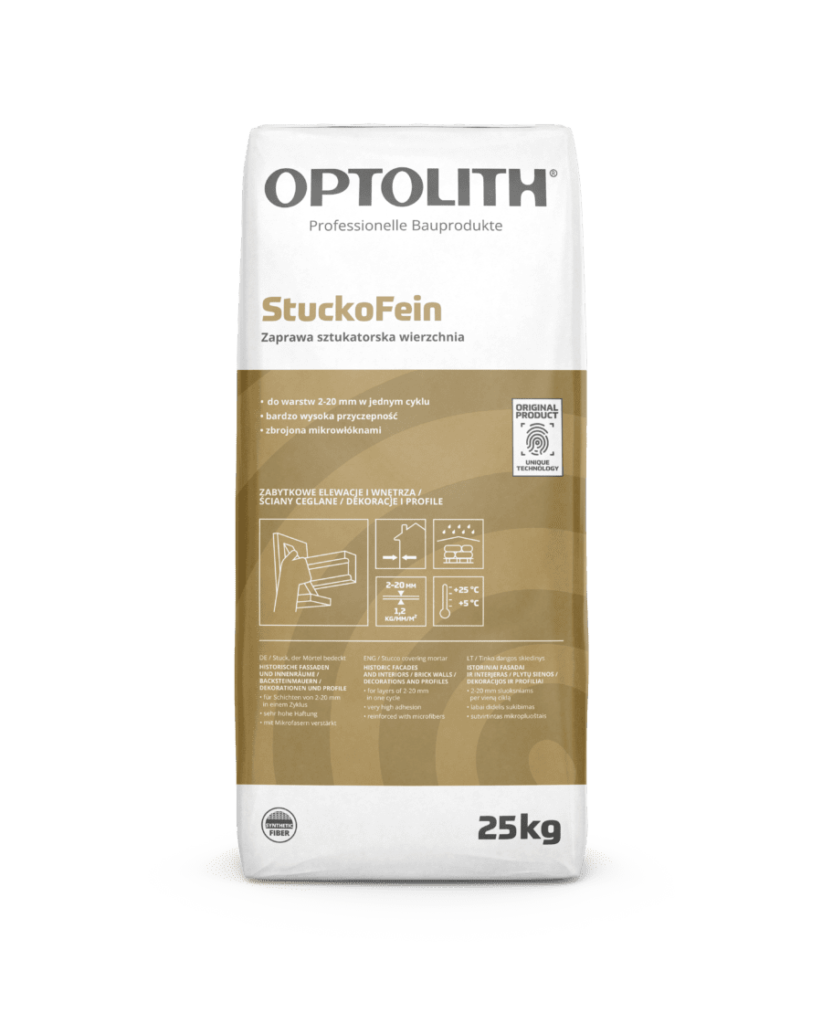 OPTOLITH Optosan StuckoFein 25kg zaprawa sztukatorska wierzchnia